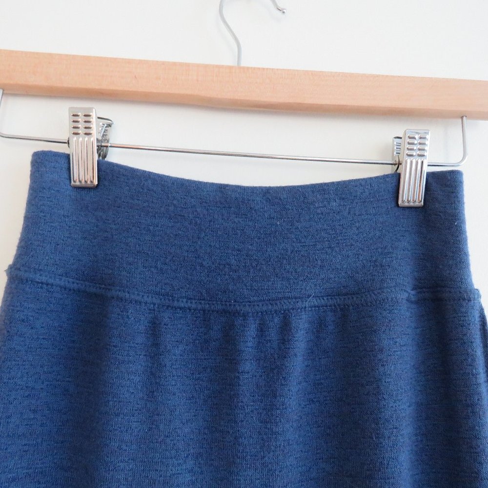 Aritzia Navy Midi Skirt with Side Slit - Picture 3 of 11
